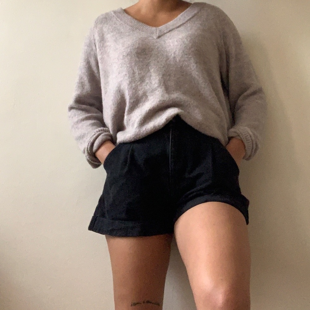 Oversized v-neck sweater